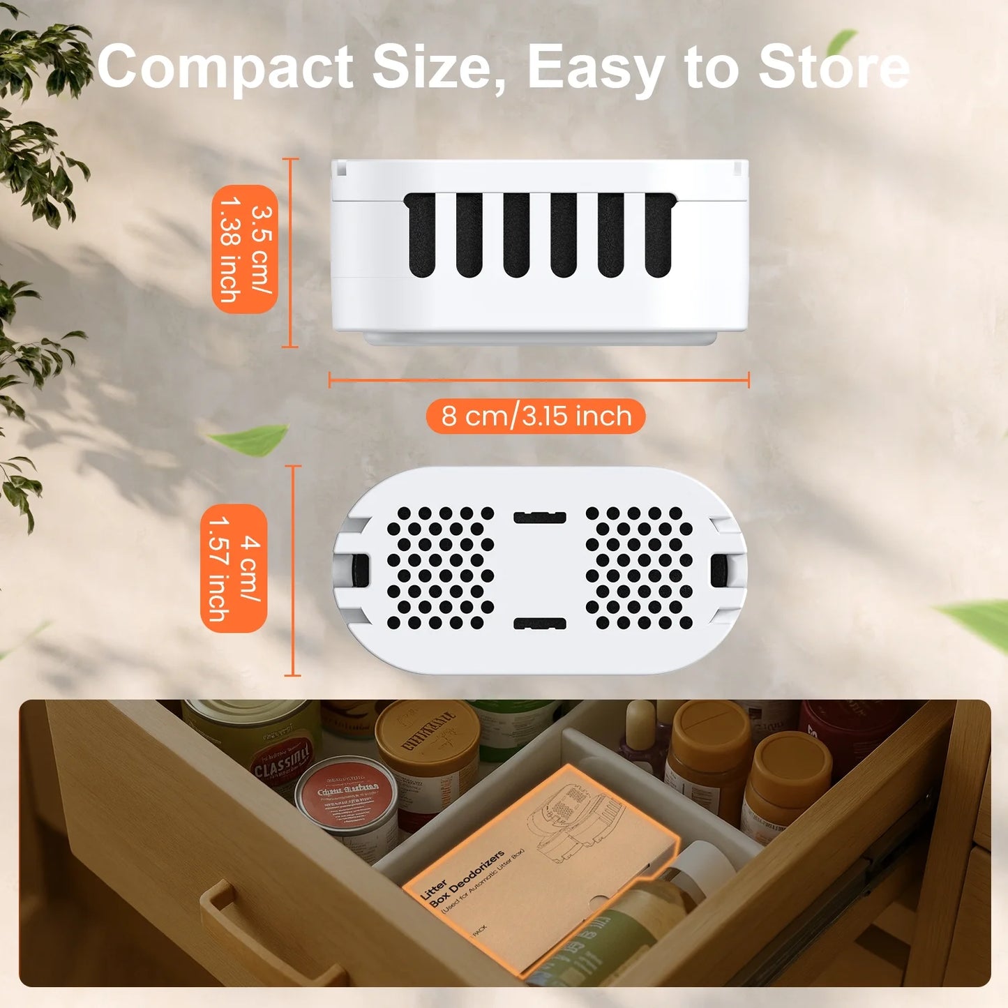 Cat Litter Box Deodorizers, Compataible with Automatic Cat Litter Box , Air Freshener for Self-Cleaning Litter Boxes Refill Cartridges, Long-Lasting Odor Elimination (3-Pack)