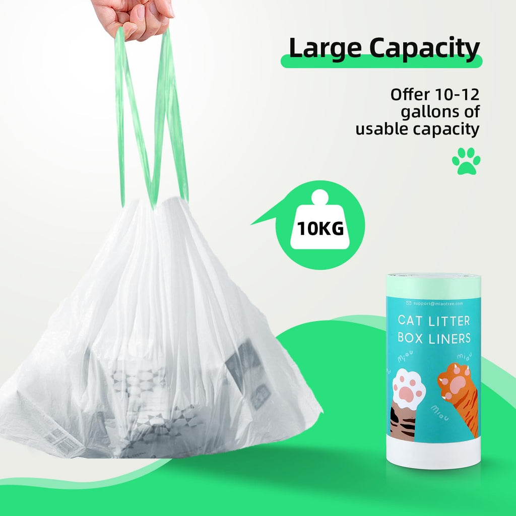 50 Count Waste Drawer Liners Bags Compatible with Litter Box Robot 4 and 3, T...