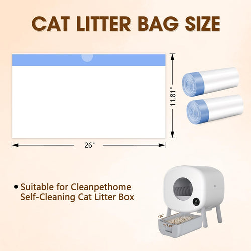 40 Count Extra Large Litter Box Liners, Cat Litter Waste Receptacles Bags For...