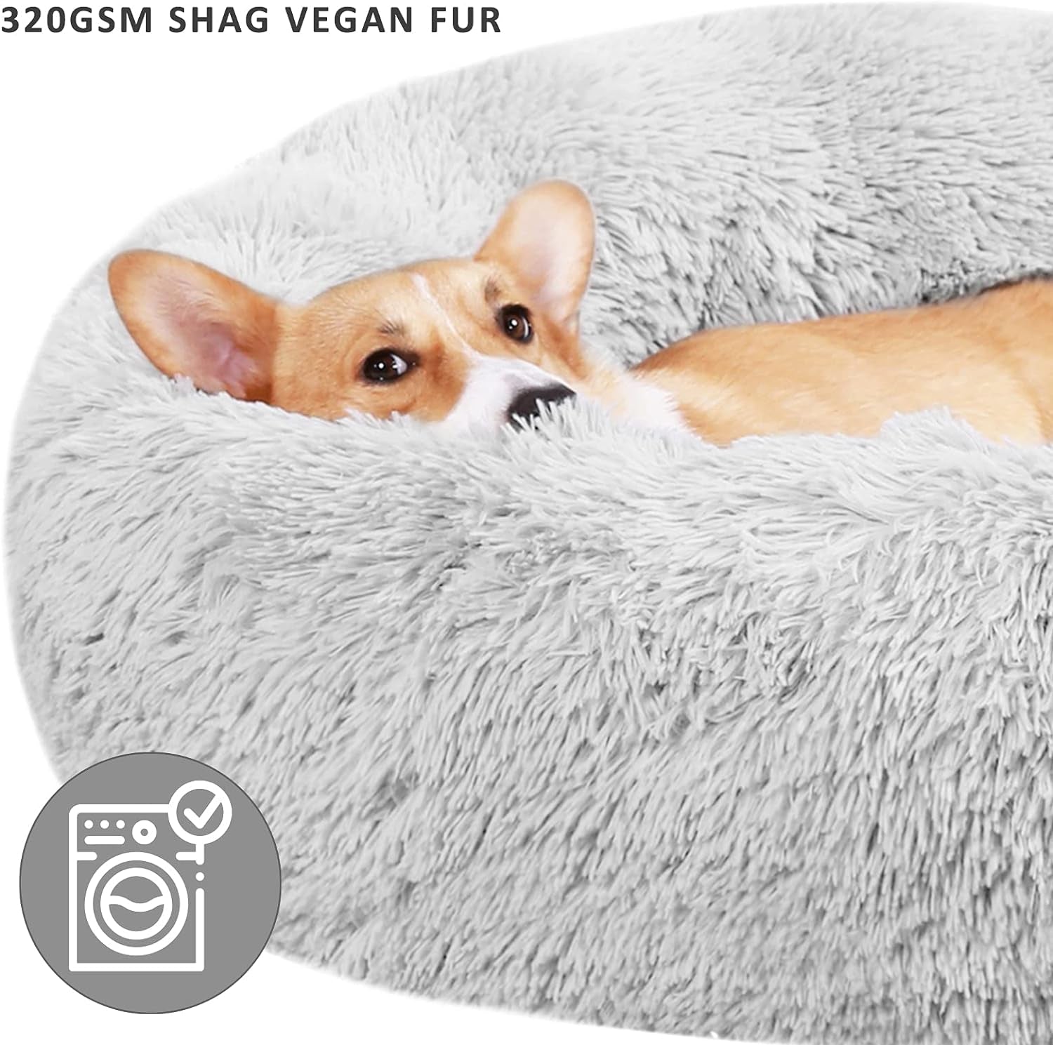 Calming Dog Beds Large Dogs, Anxiety Dog Beds Medium Dogs, 24''