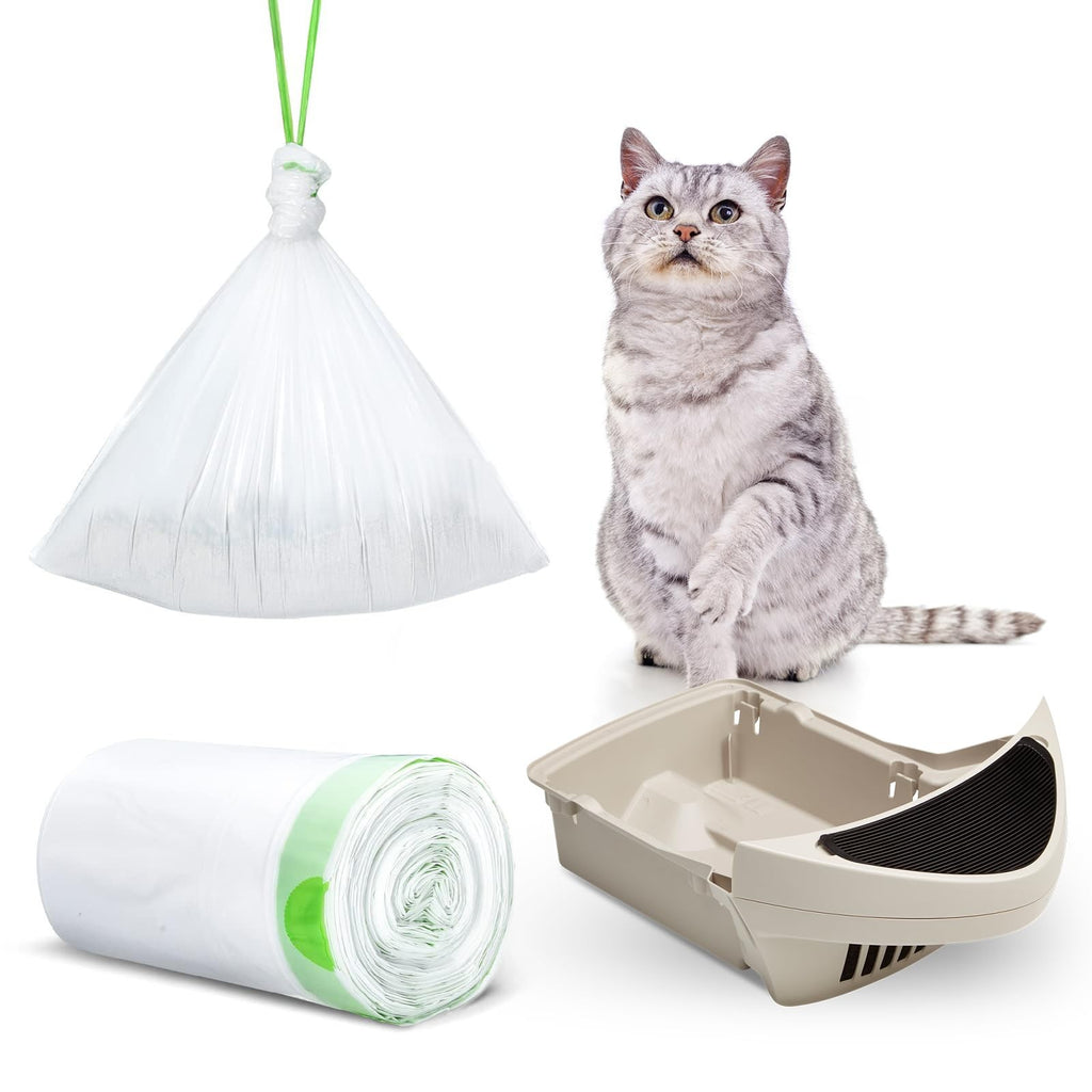 50 Count Waste Drawer Liners Bags Compatible with Litter Box Robot 4 and 3, T...