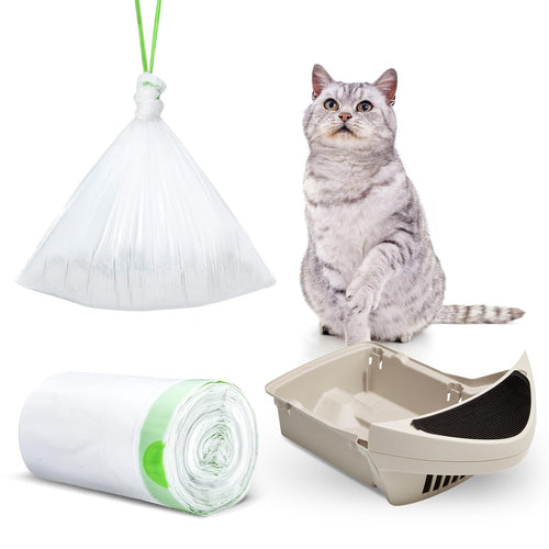 50 Count Waste Drawer Liners Bags Compatible with Litter Box Robot 4 and 3, T...