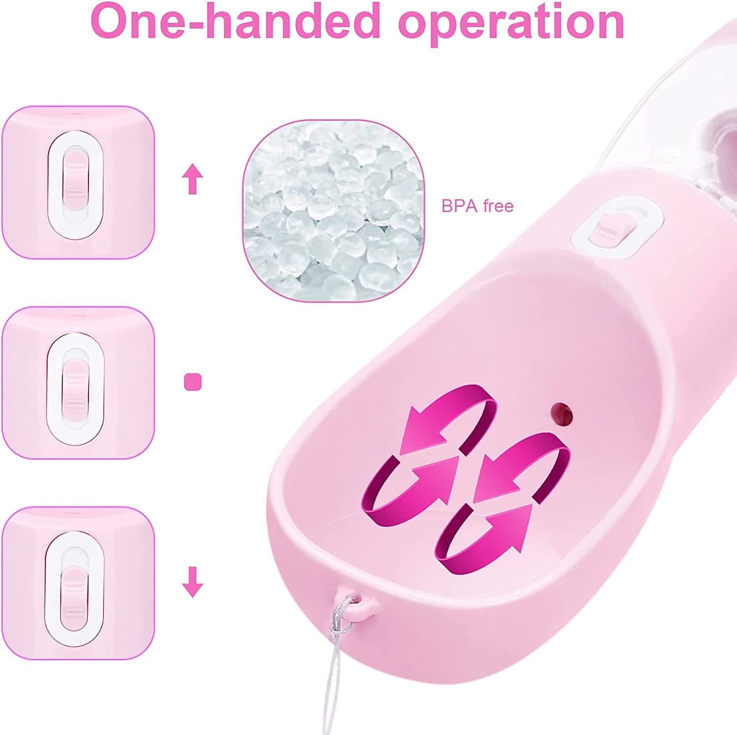 Portable Dog Water Bottle and Food Dispenser - Lightweight, Leak-Proof, and Easy to Clean for Walking and Traveling