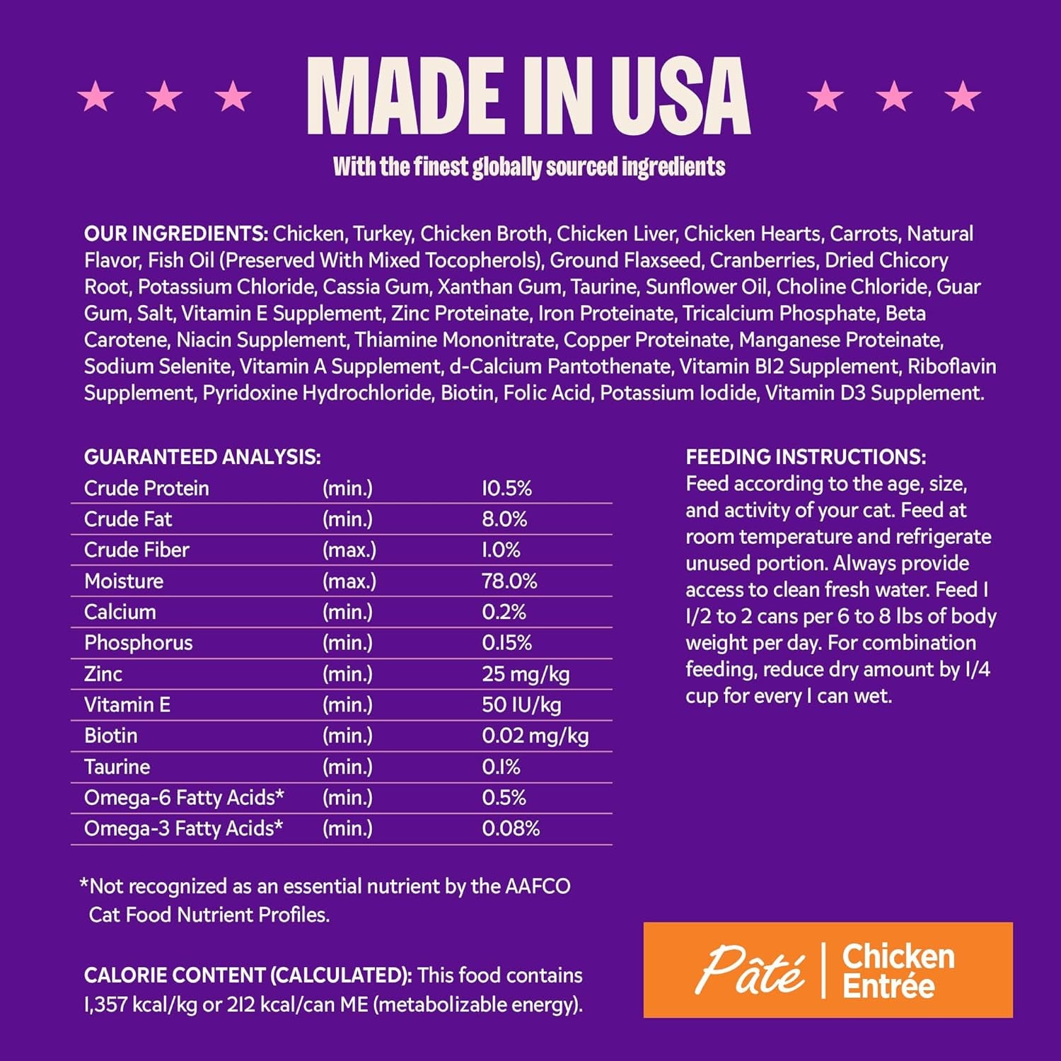 Complete Health Pate Adult Wet Cat Food, Natural, Protein-Rich, Grain Free, 12.5 Ounce, 12 Pack, (Chicken)