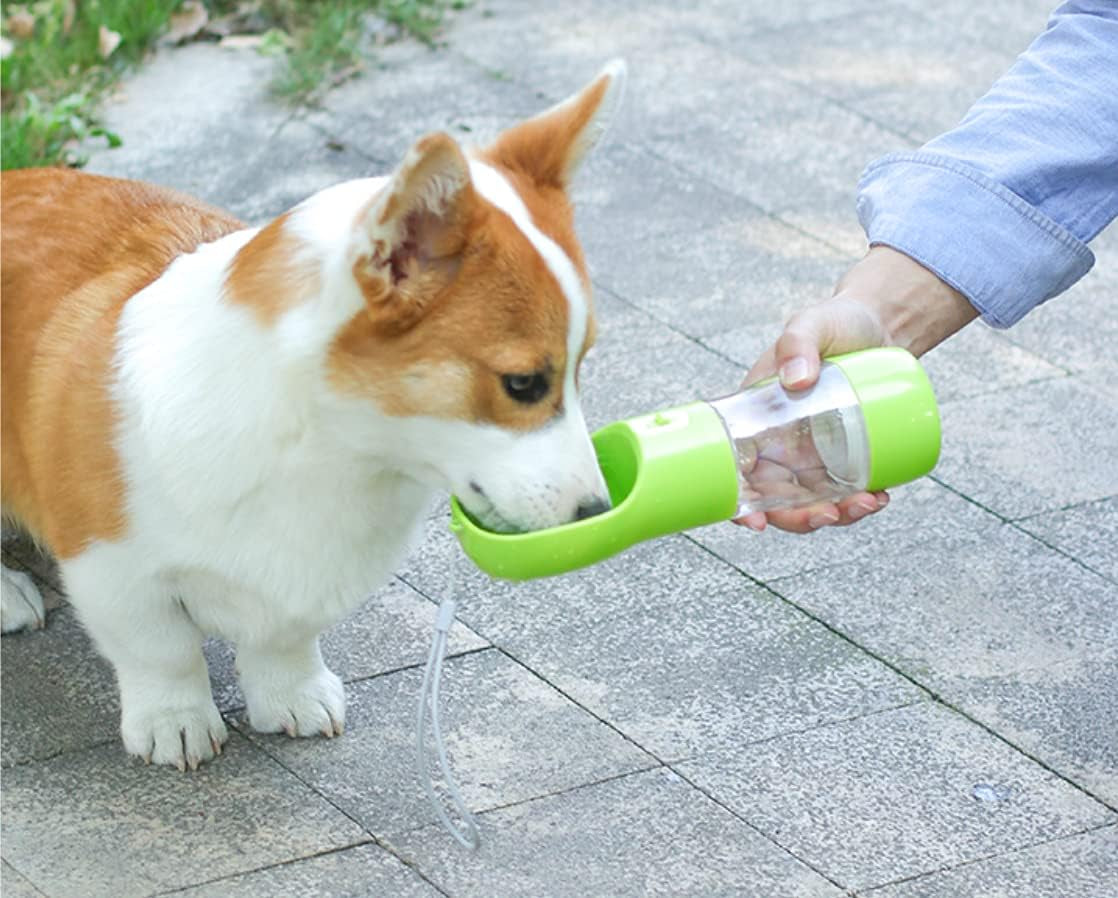 Portable Dog Water Bottle and Food Dispenser - Lightweight, Leak-Proof, and Easy to Clean for Walking and Traveling