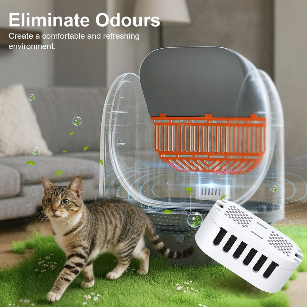 Cat Litter Box Deodorizers, Compataible with  Automatic Cat Litter Box , Air Freshener for Self-Cleaning Litter Boxes Refill Cartridges, Long-Lasting Odor Elimination (3-Pack)